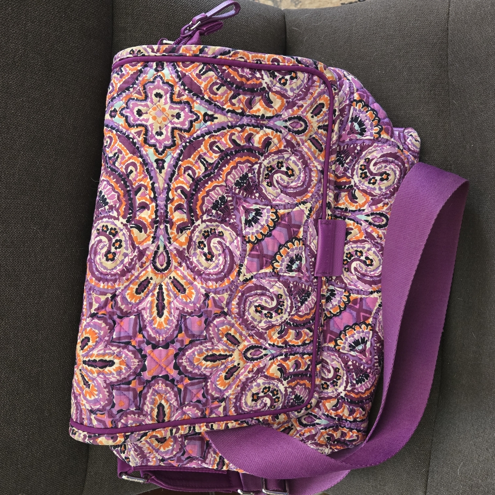 Vibrant Purple Patterned Women's Bag